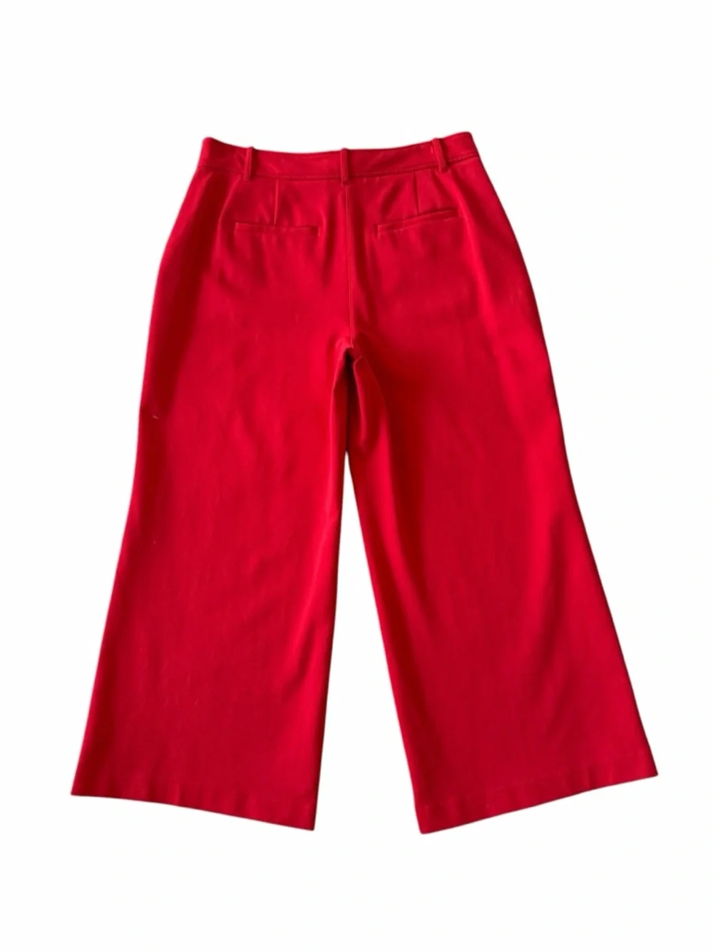 Boden Red Cropped Wide Leg Trousers Pants Size 8P - Picture 3 of 10